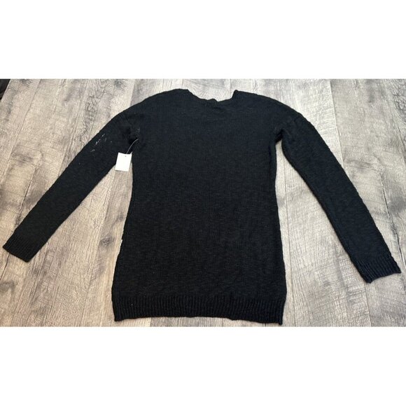 Charlotte Russe Sweater Womens Small Black Patriotic American Flag Long NEW read - Picture 2 of 11